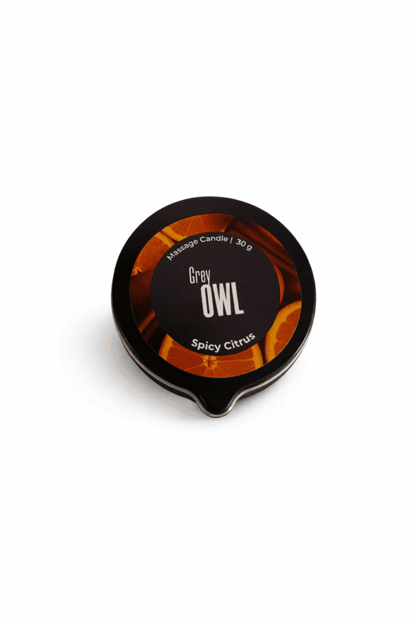 Grey OWL – Masážní Svíčka Kořeněné Citrusy 30 g