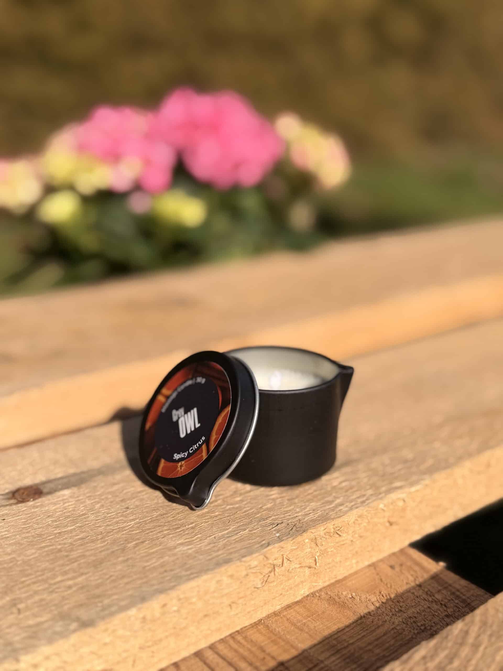 Grey OWL - Masážní Svíčka Kořeněné Citrusy 30 g - Obrázek 2