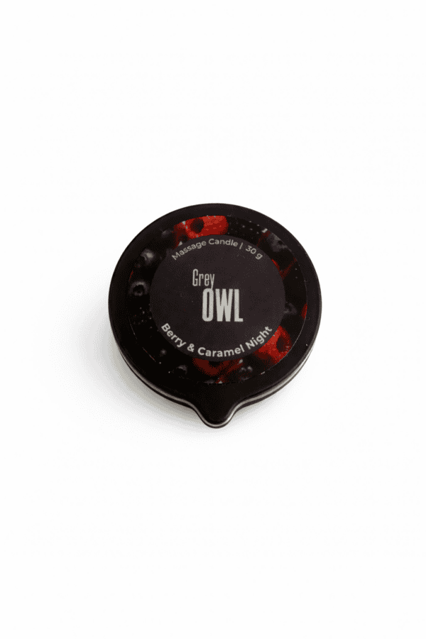 Grey OWL – Masážní Svíčka Lesní Plody a Karamel 30 g