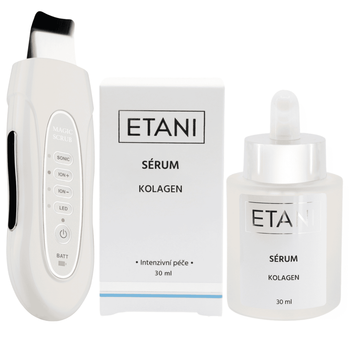 ETANI Kolagen sérum + Ultrazvuková špachtle Magic