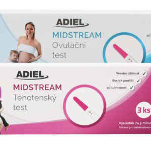Sada Midstream testů - těhotenský test 3ks + ovulační test 3ks