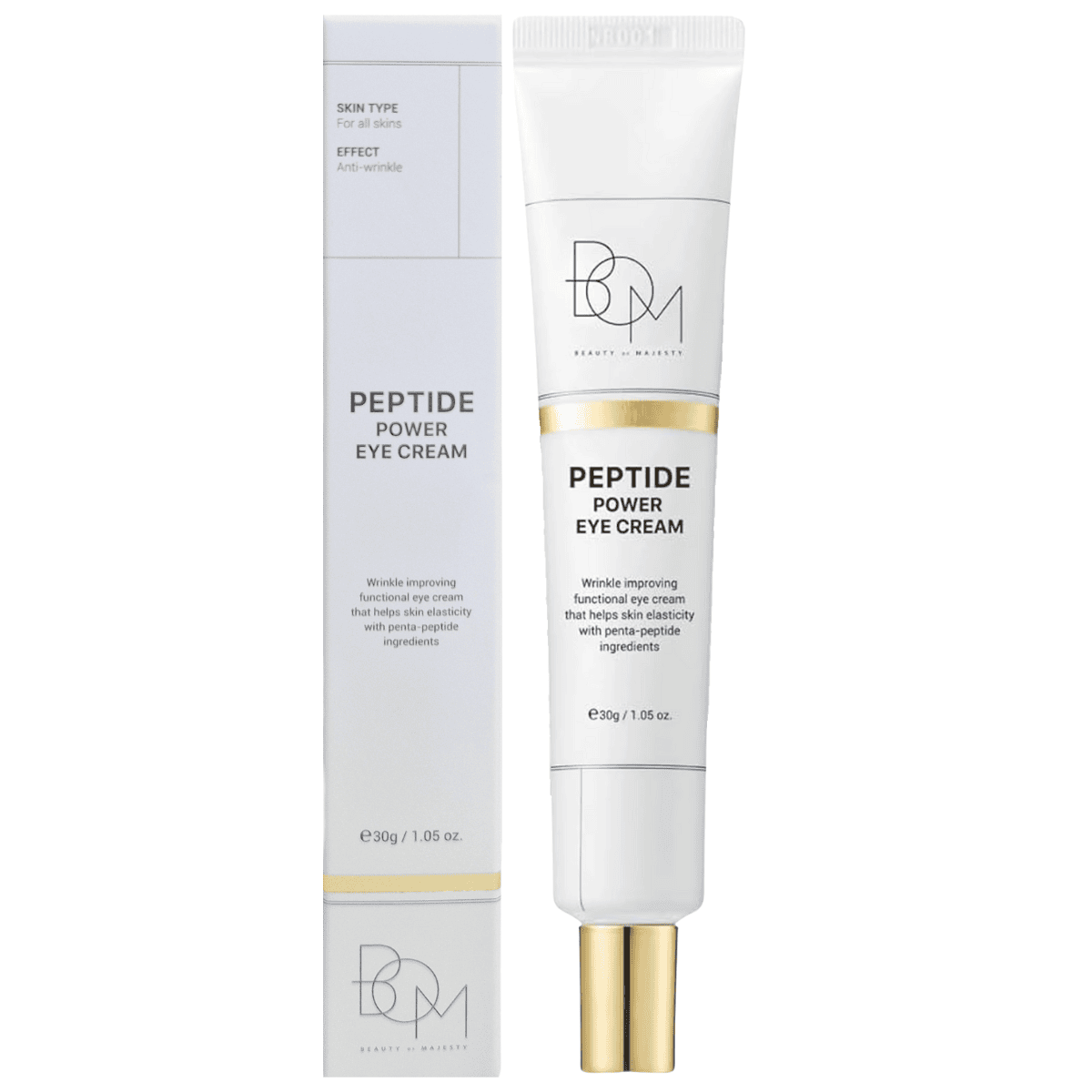 B.O.M. - Peptide Power Eye Cream - Peptidový oční krém s 24K zlatem - 30 g
