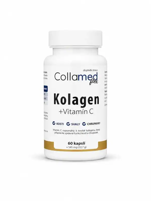 Collamed Flex – Hovězí kolagen + vitamín C 60 kapslí