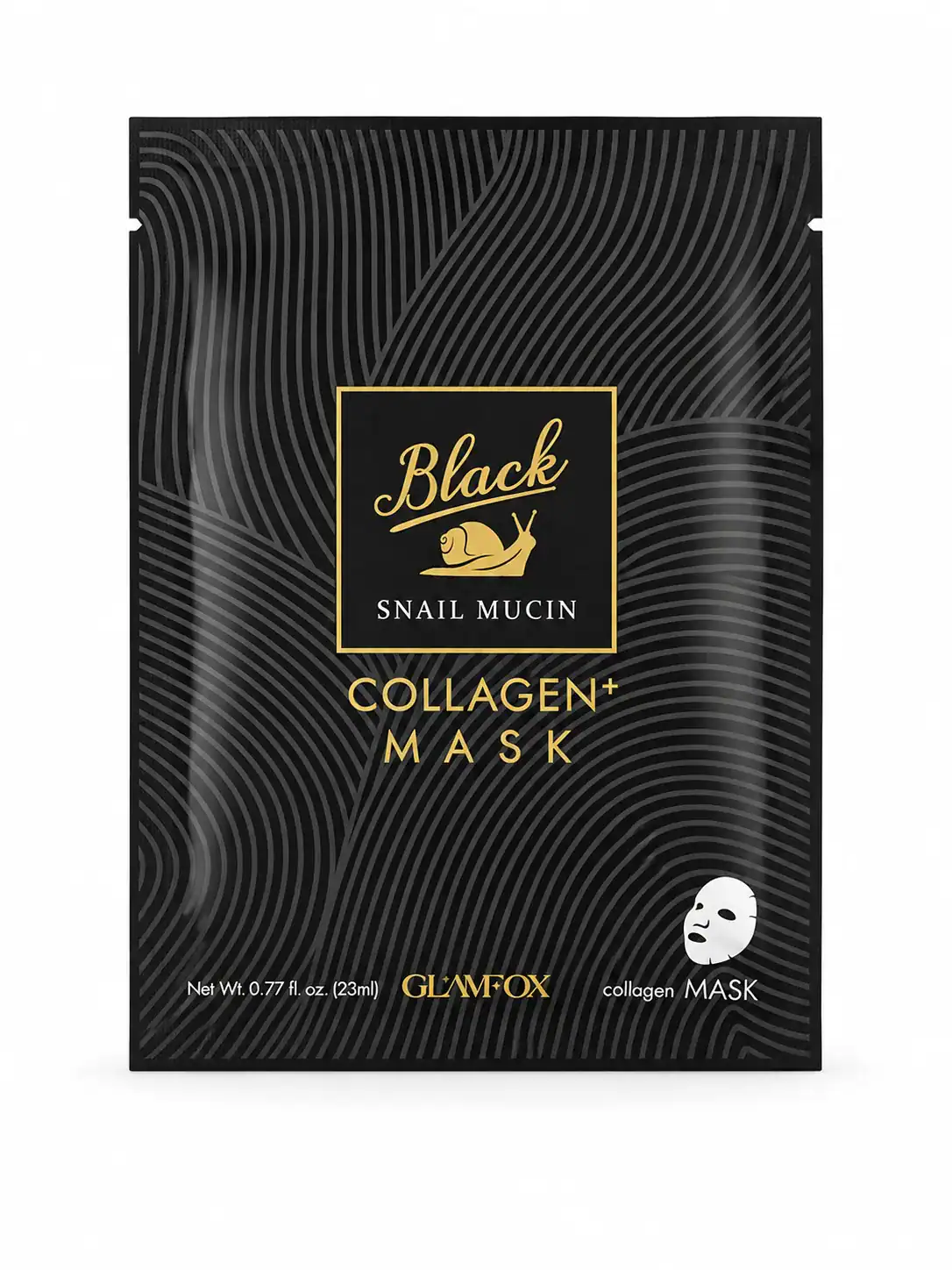 GLAMFOX – Kolagenová pleťová maska se šnečím mucinem – Black Snail Mucin Collagen Mask 1 ks