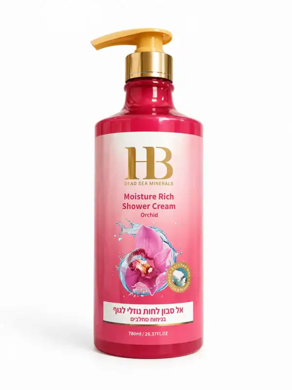 HB Dead Sea Minerals – Hydratační Sprchový Krém – Orchidej, 780 ml