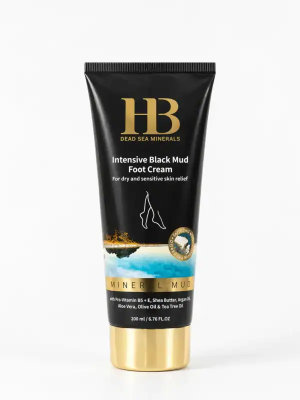 H&B Dead Sea Minerals – Intenzivní černý bahenní krém na nohy z Mrtvého moře 200 ml