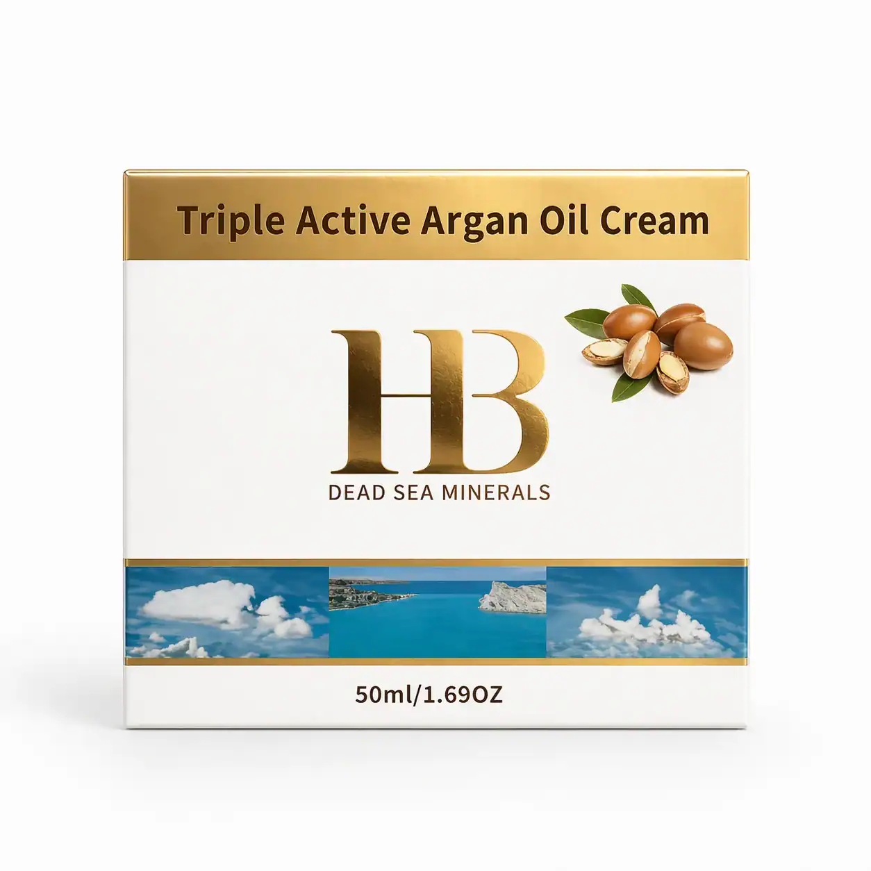H&B Dead Sea Minerals – Krém s trojitým aktivním arganovým olejem 50 ml
