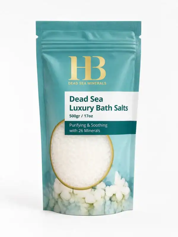 H&B Dead Sea Minerals – Luxusní koupelová sůl z Mrtvého moře – bílá přírodní 500g