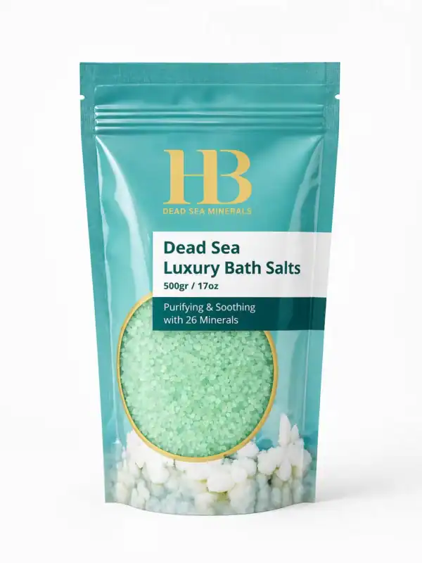 H&B Dead Sea Minerals – Luxusní koupelová sůl z Mrtvého moře zelená – jablko 500g