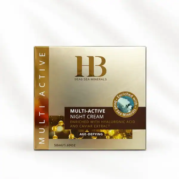 H&B Dead Sea Minerals – Multiaktivní noční krém s kyselinou hyaluronovou a extraktem z kaviáru 50 ml
