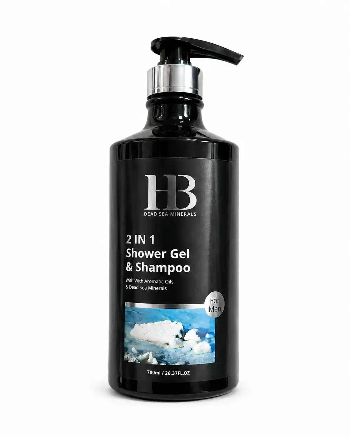 H&B Dead Sea Minerals – Pánský sprchový gel a šampon 2v1 s minerály z Mrtvého moře – 780 ml