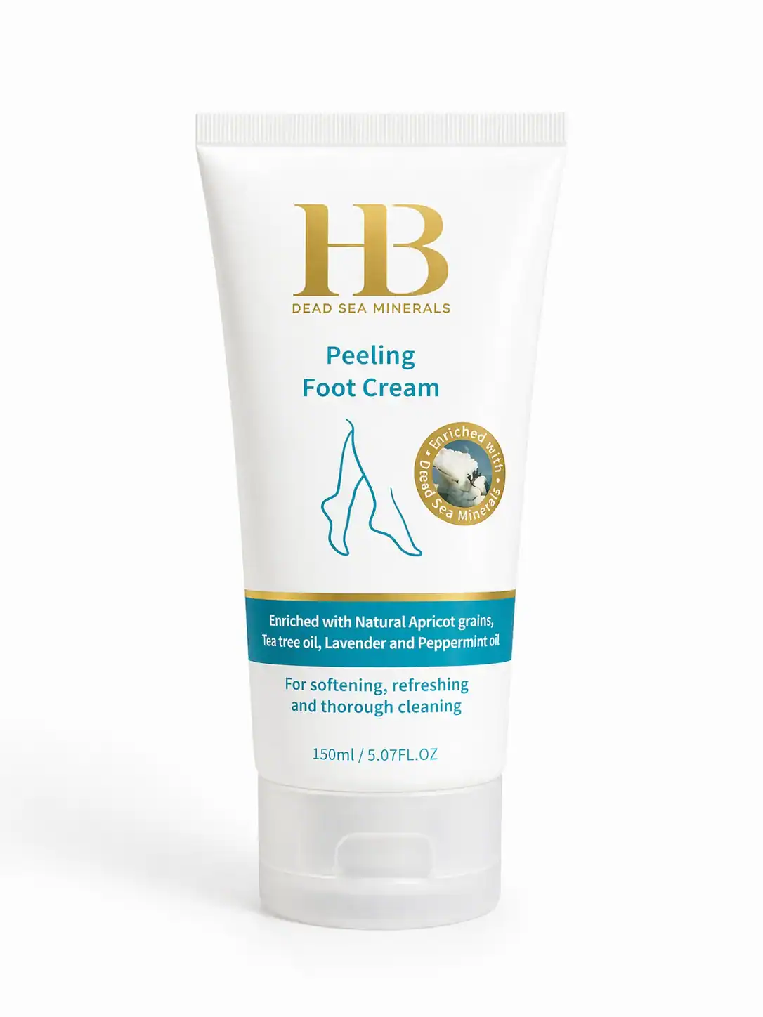 H&B Dead Sea Minerals – Peelingový krém na nohy s minerály z Mrtvého moře 150 ml