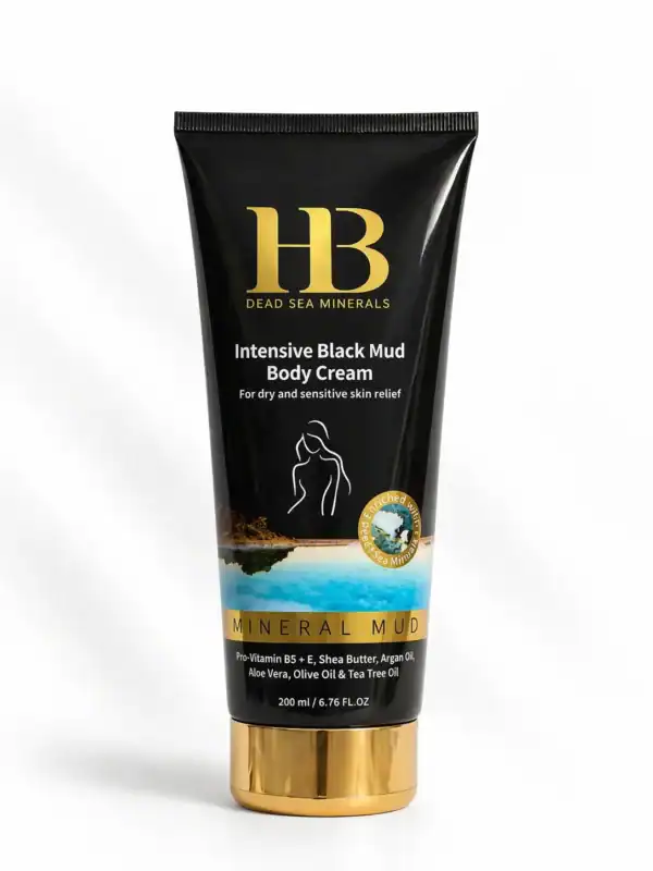 H&B Dead Sea Minerals – Tělový krém z Mrtvého moře s černým bahnem 200 ml