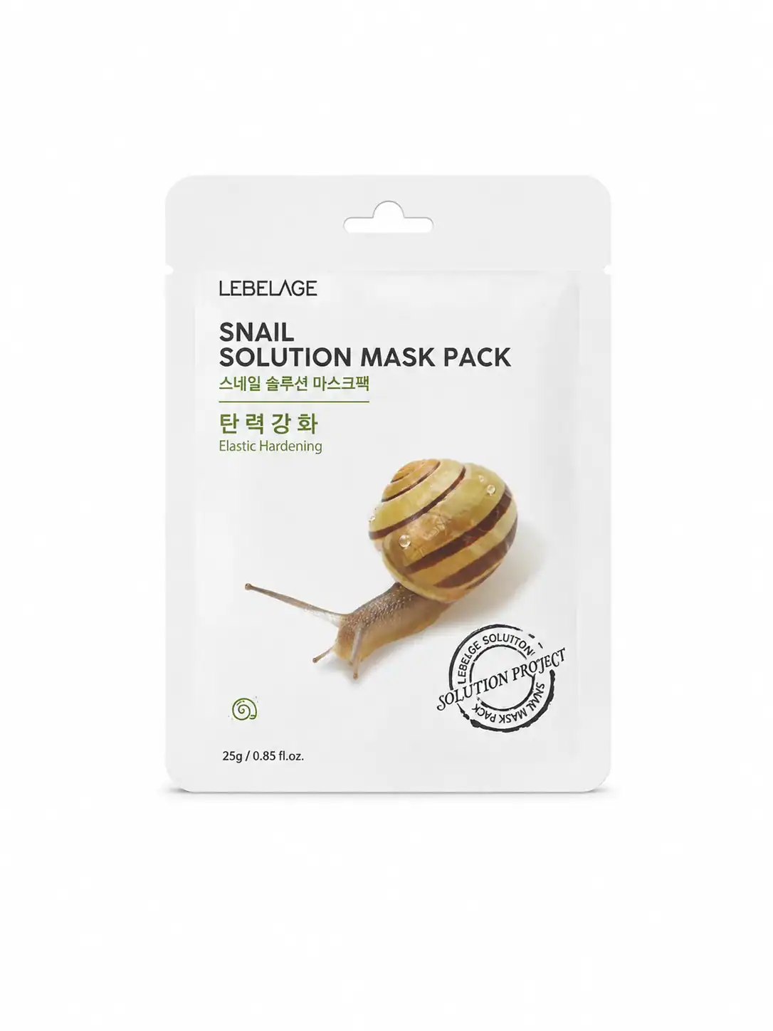 LEBELAGE – Maska se Šnečím Mucinem – Snail Solution Mask 25 g
