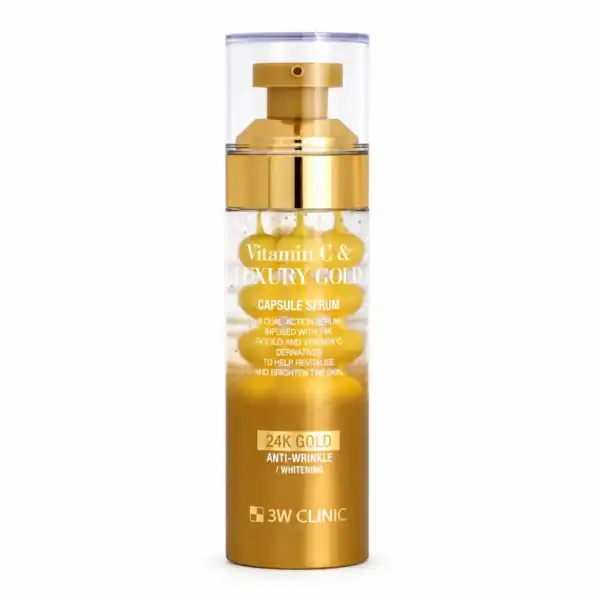 3W CLINIC – Sérum s vitamínem C a 24K zlatem – Vitamin C & Luxury Gold Capsule Serum