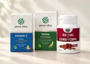 Imunita a vitalita — vitamín C, ženšen a Reishi & Cordyceps