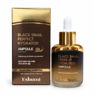 ESHUMI – Black Snail Perfect Hydrator Ampoule – Hydratační Sérum s Černým Šnečím Mucinem, 35 ml