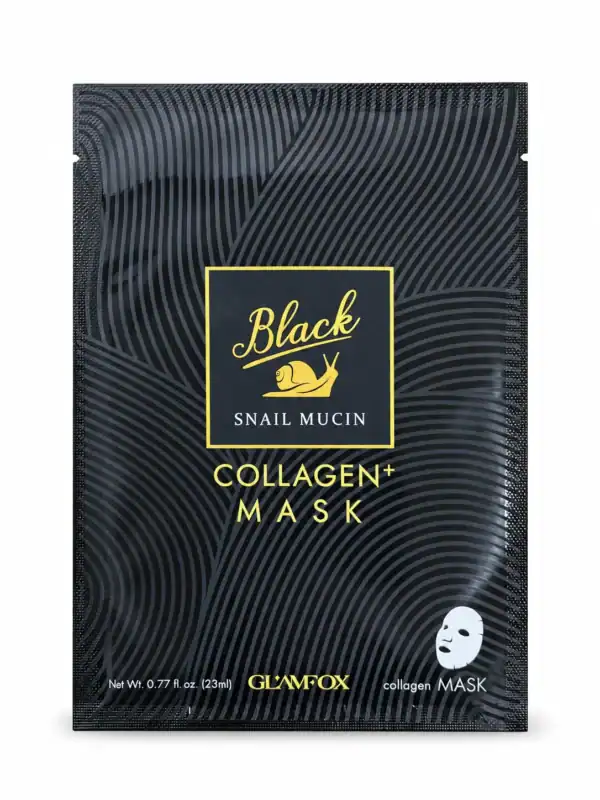 GLAMFOX – Kolagenová pleťová maska se šnečím mucinem – Black Snail Mucin Collagen Mask 1 ks