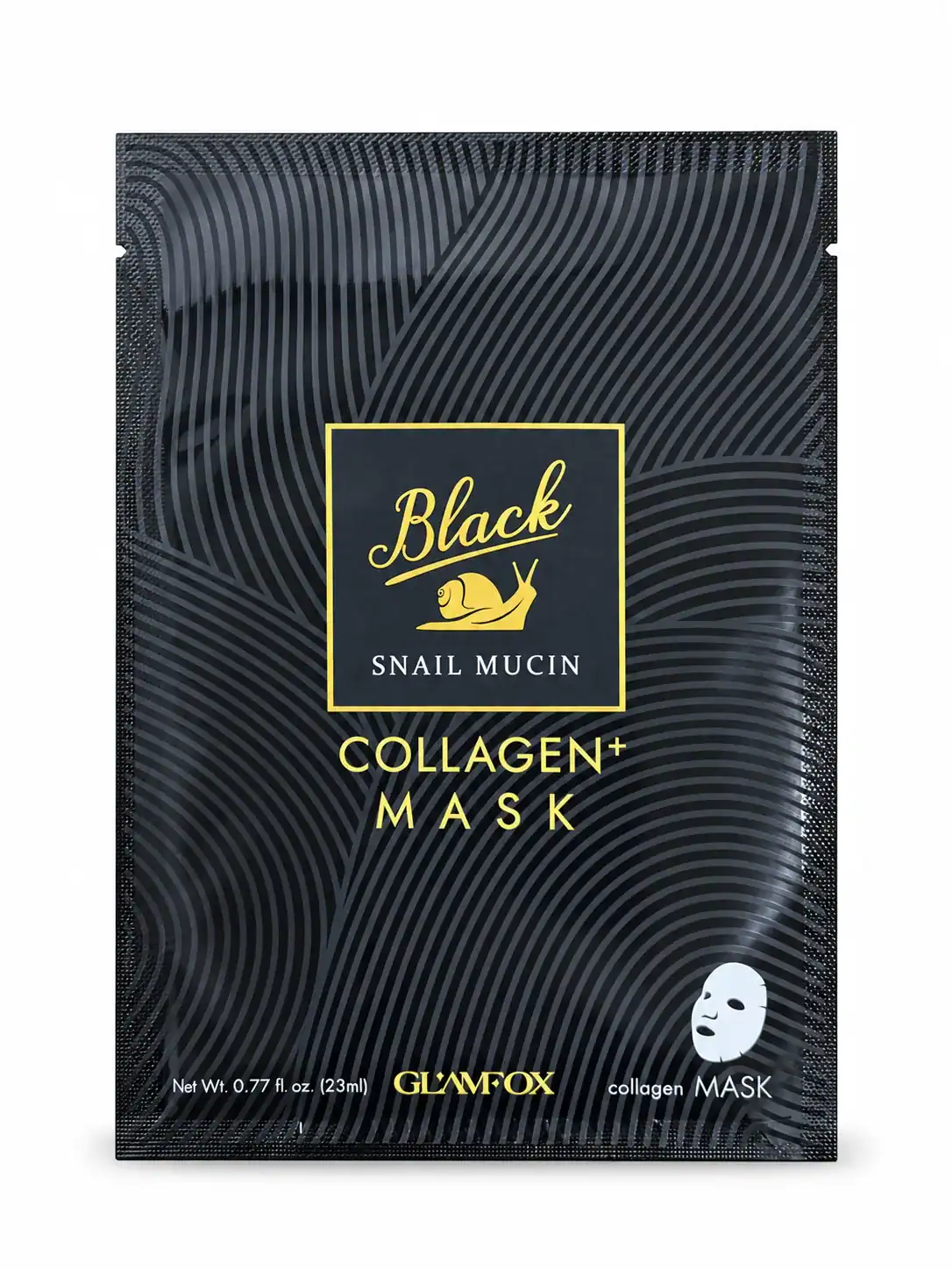 GLAMFOX – Kolagenová pleťová maska se šnečím mucinem – Black Snail Mucin Collagen Mask 1 ks