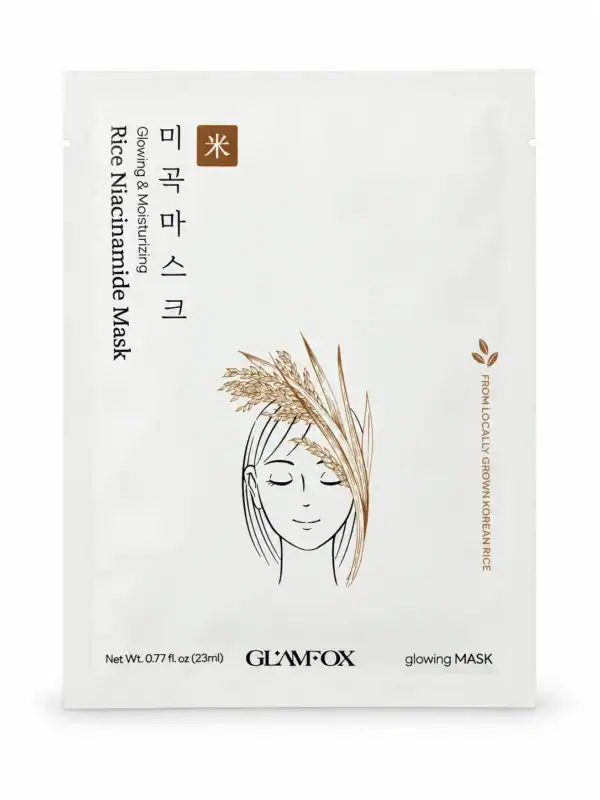 GLAMFOX – Rozjasňující maska s rýží a niacinamidem – Rice Niacinamide Mask, 23 ml