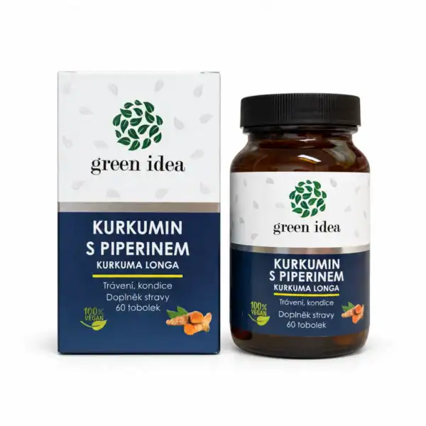 Green idea Kurkumin s piperinem 60 tobolek