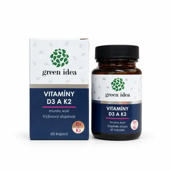 Green idea Vitamíny D3 a K2 60 tobolek