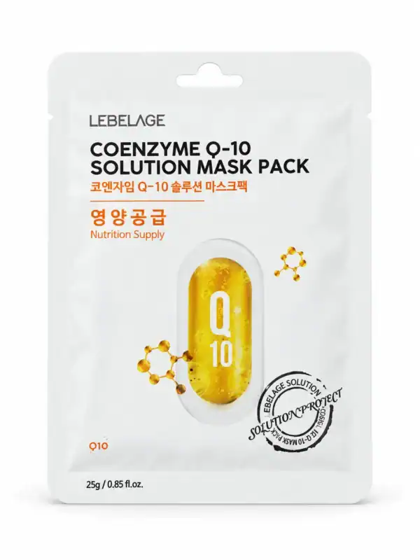 LEBELAGE – Maska s Koenzymem Q10 – Coenzyme Q10 Solution Mask Pack 23 ml