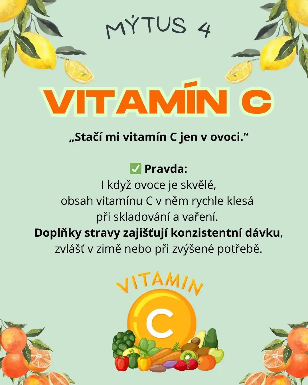 💊 Vitamín C: Nenápadný hrdina pro imunitu, plodnost i zdravé těhotenství