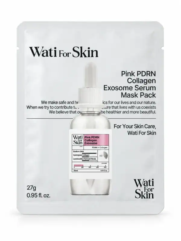 Wati For Skin – Maska s PDRN a kolagenem – Pink PDRN Collagen Exosome Serum Mask Pack, 27 g